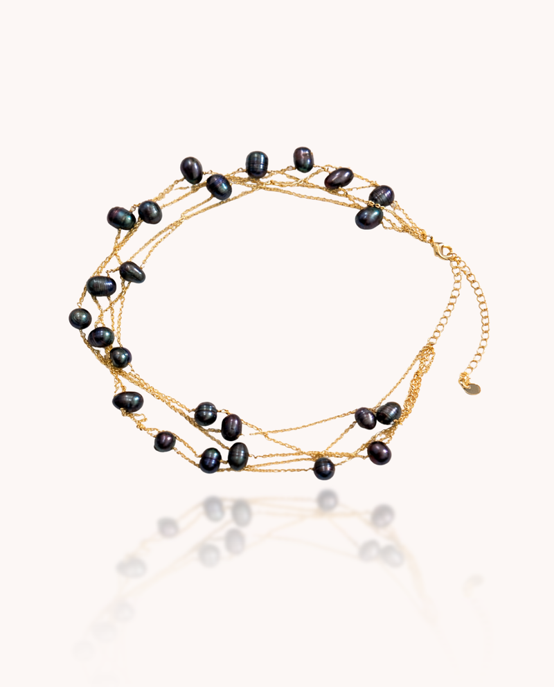 Peacock Grey Choker