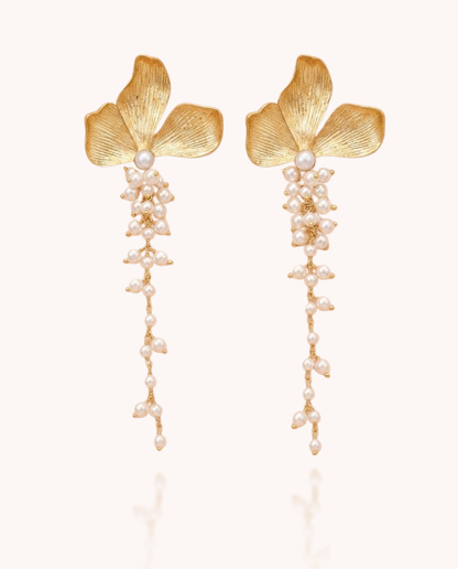 Leafy Pearl Earring
