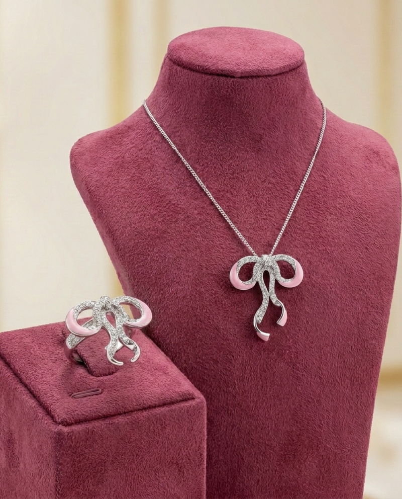 Bow Pendant + Bow Ring