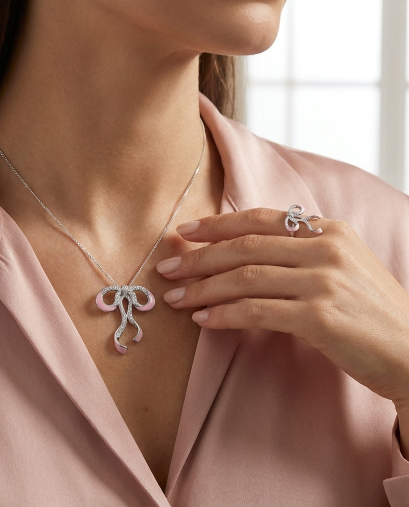 Bow Pendant + Bow Ring