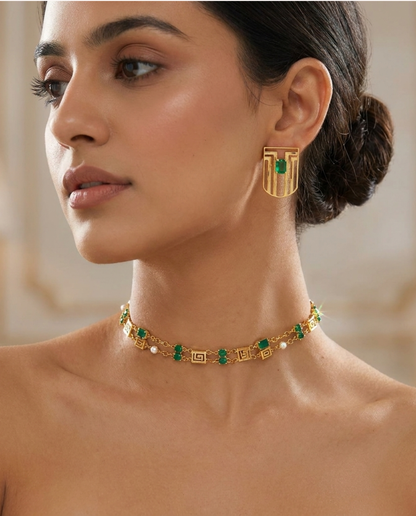 Grecca Stud + Archilleas Greek Choker
