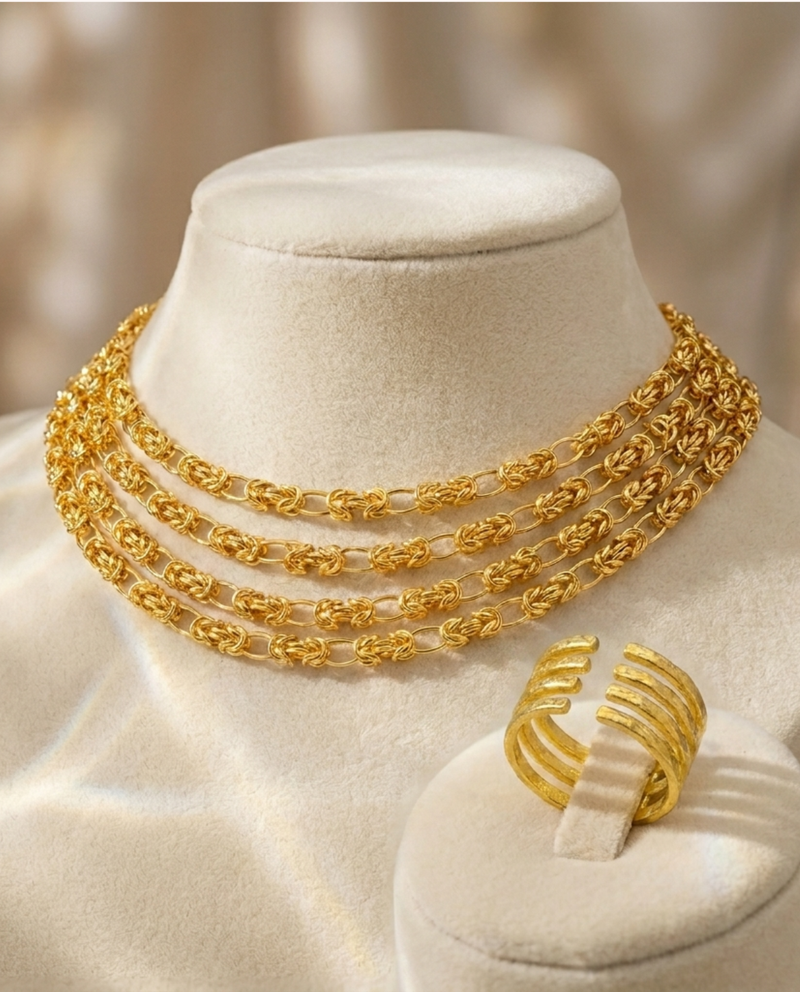 Cleopatra Necklace + Sunset Bands