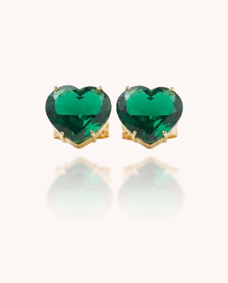 Heart Of Jade Earrings