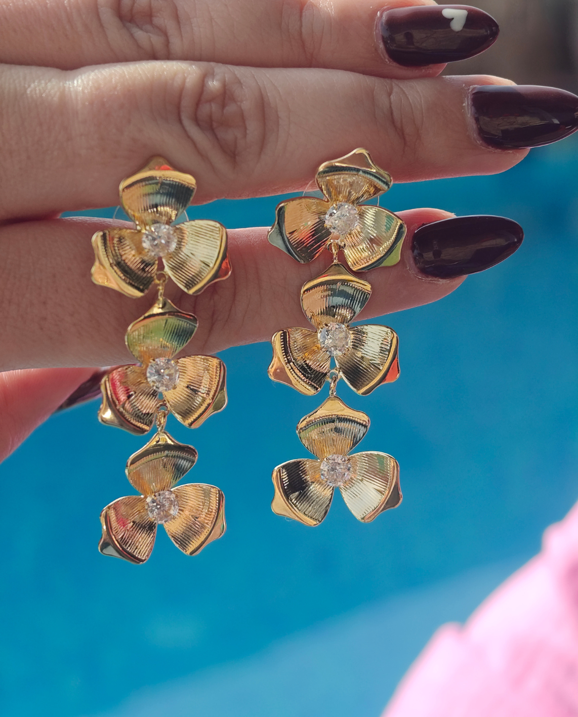 Three Flower Earring