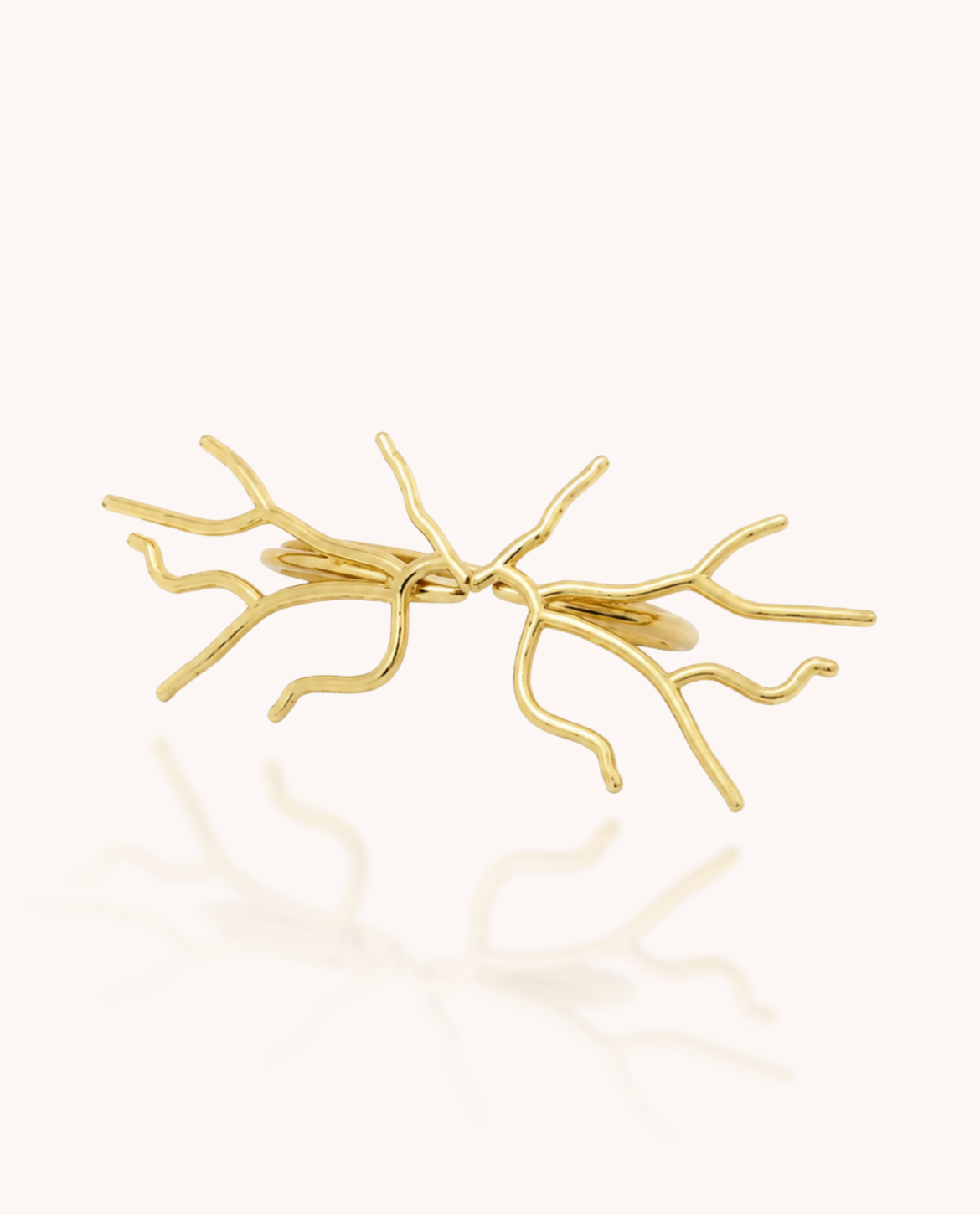 Twig Double Finger Ring