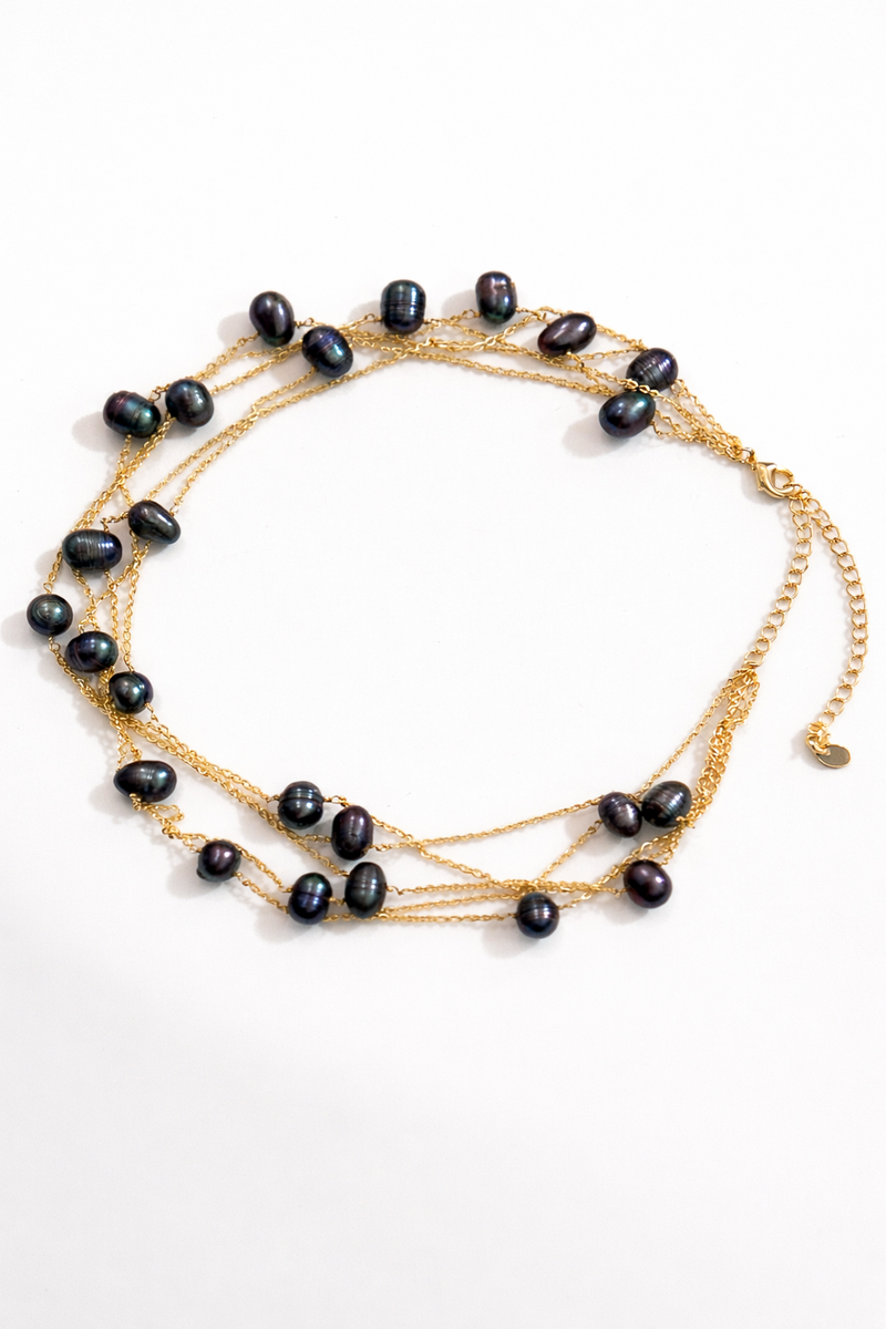 Peacock Grey Choker