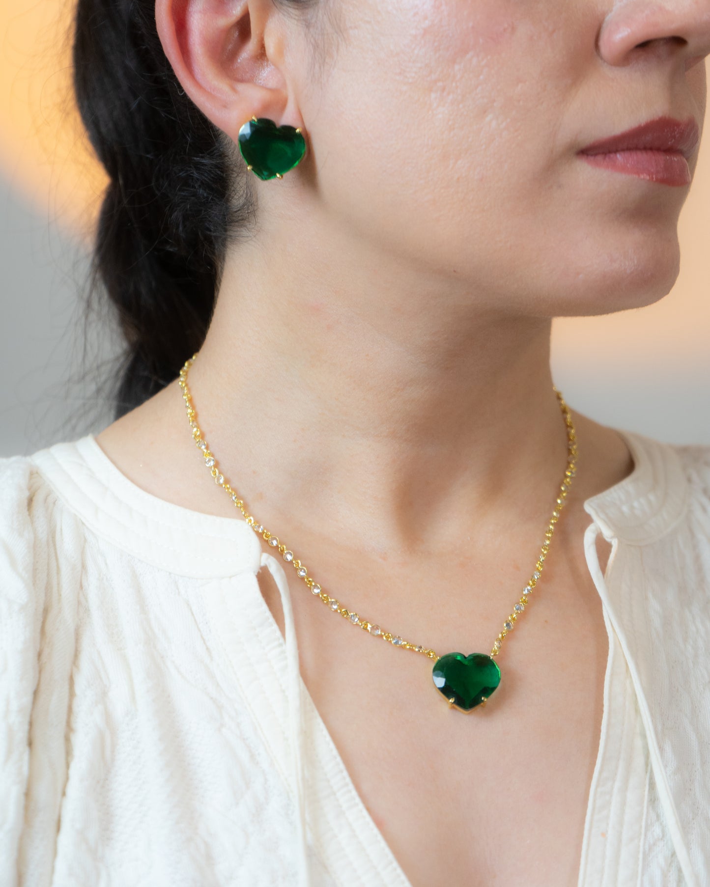 Heart Of Jade Earrings