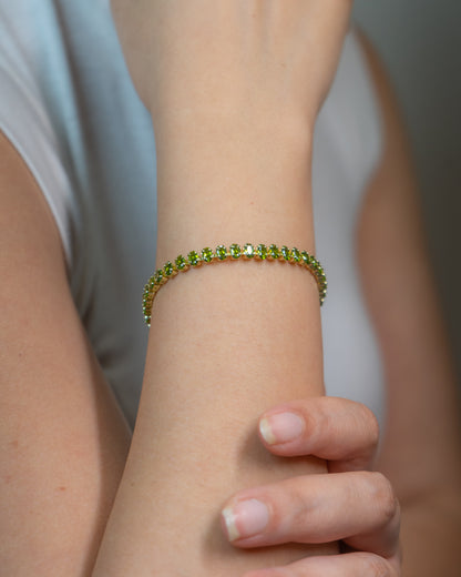 Olive Tennis Bracelet
