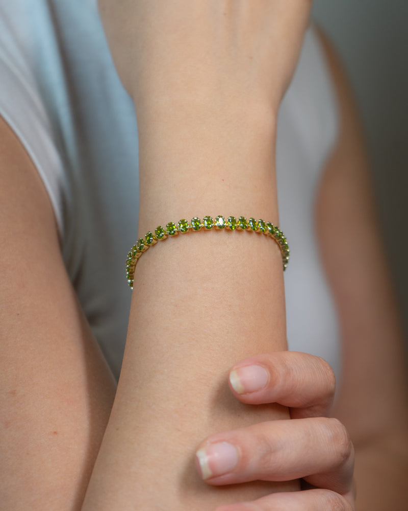 Olive Tennis Bracelet