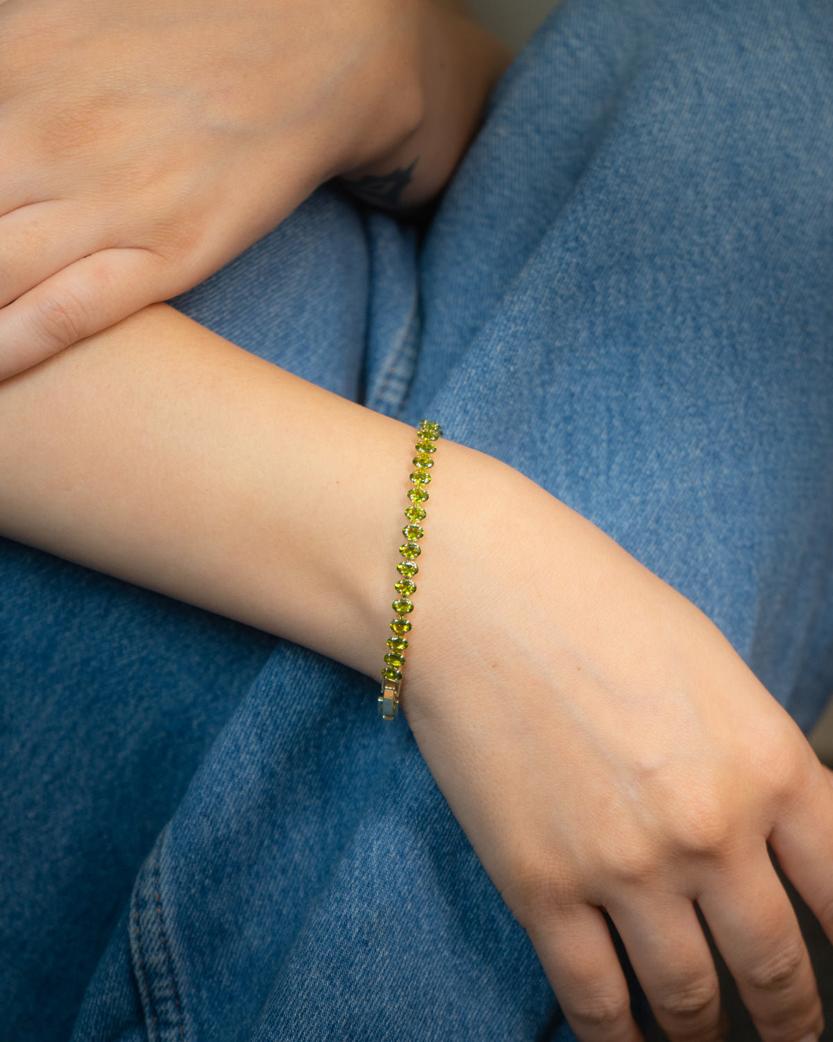 Olive Tennis Bracelet