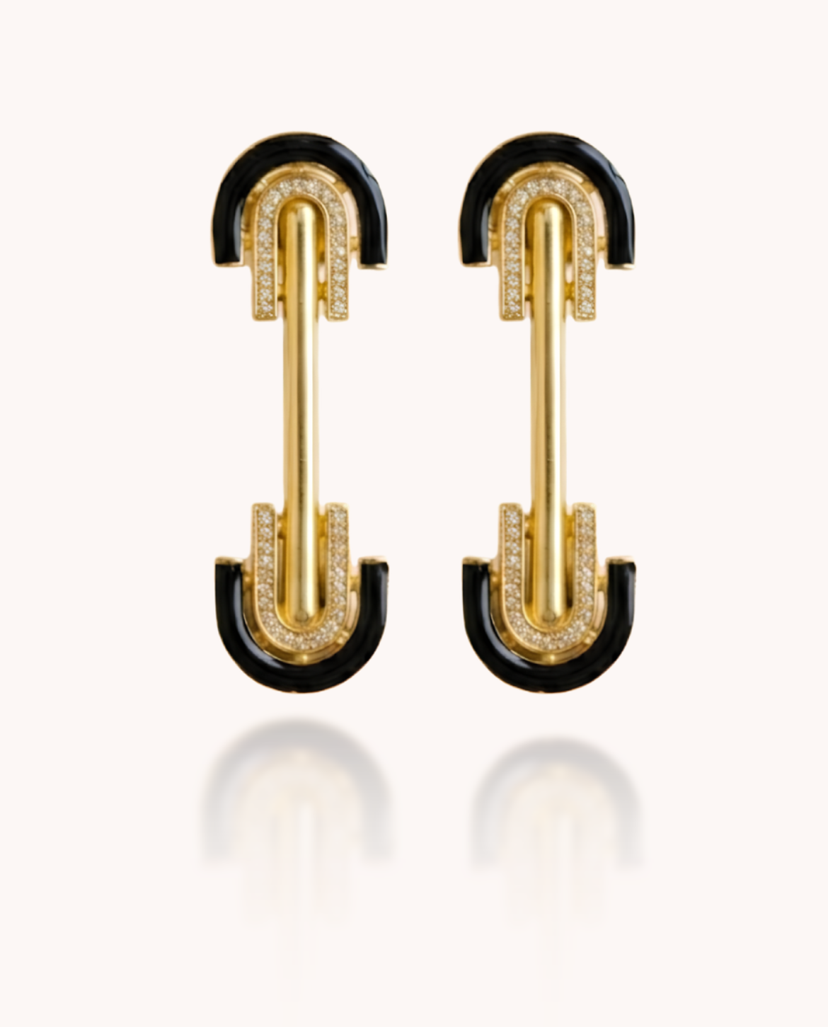 Victorian Enamel Zircon Earring