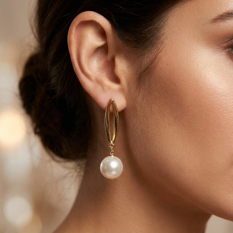 Pearl drop earrings