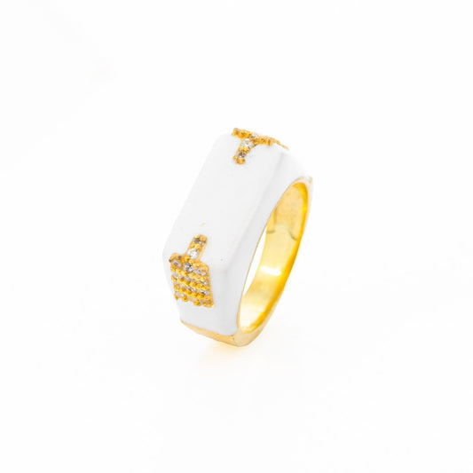 Victorian enamel ring