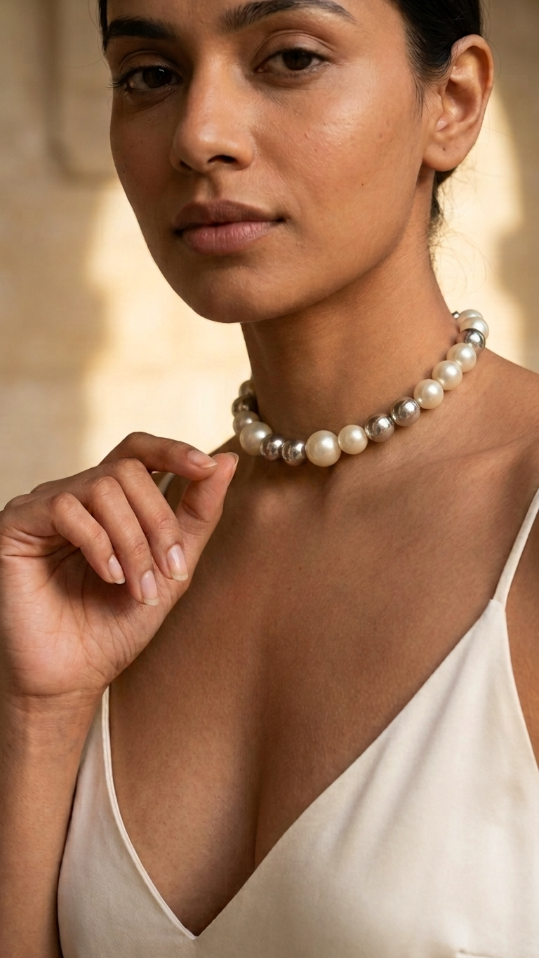 Bali Pearl Choker (Shell pearls)
