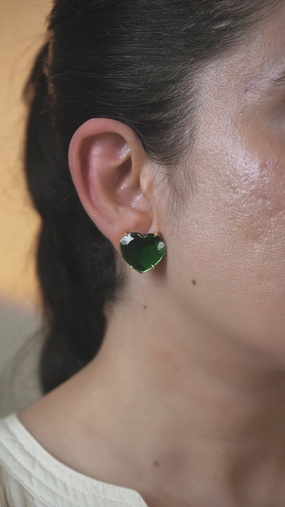 Heart Of Jade Earrings