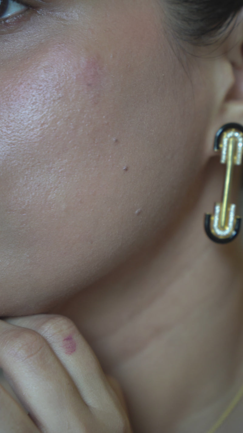 Victorian Enamel Zircon Earring